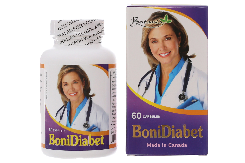 Viên uống hỗ trợ trị tiểu đường BoniDiabet hộp 60 viên