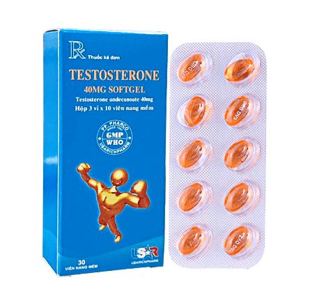 Testosterone 40mg USARICHPHARM(3 vỉ x 10 viên)